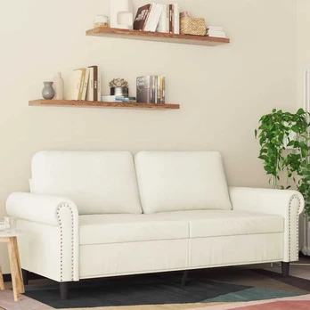 Dvivietė sofa, kreminės spalvos, 140cm, aksomas