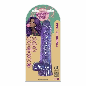 Bubblegum Blast Twinkle Jam Purple Classic Jelly 22cm Intimate Model