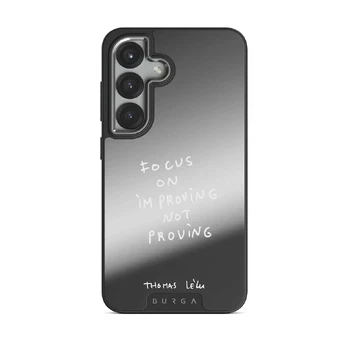 Focus On - Samsung Galaxy S25 Plus Case, Elite Mirror Dark (Magnetic) / Silver