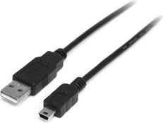 Laidas StarTech USB2HABM50CM, USB male/Mini USB male, 0.5 m, juoda kaina