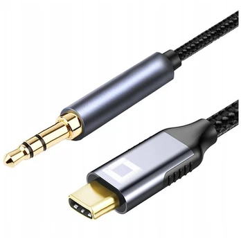 CO2 KABELIS USB-C AUX ADAPTERIS MINI JACK 3.5 Į SAMSUNG DAC 1M