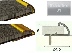 Profilis Effector A07 užbaigimo | 270 cm, sidabrinis 24.5x9 mm