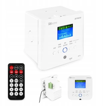 Sieninis stiprintuvas grotuvas bt usb fm 2x15w power dynamics