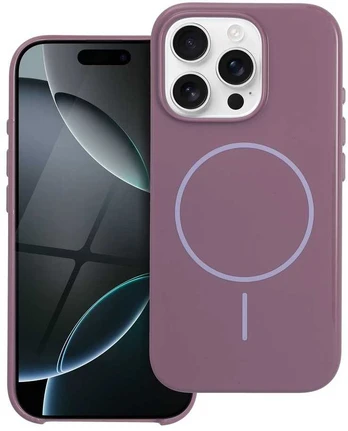 Premium Glossy Mag Cover compatible with MagSafe and Camera Control button for IPHONE 16 PLUS violetinė