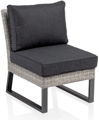 Modulinės sofos elementas Kettler Palma Wing Middle Part, pilka/antracito, 60 x 80 cm x 85 cm
