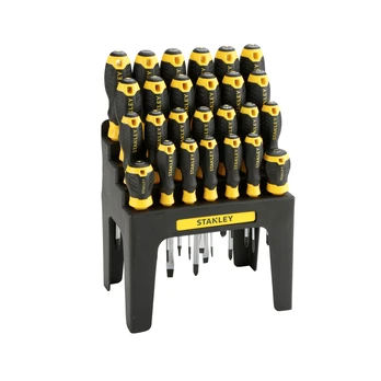 Stanley Screwdriver Set with Storage Rack (Black/Yellow, 26 Pieces)