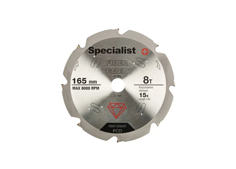 Pjovimo diskas pluoštiniam cementui SPECIALIST+, 8T 165 x 20 mm