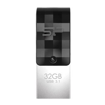 USB atmintinė Silicon Power Mobile C31, sidabro/juoda/pilka, 32 GB