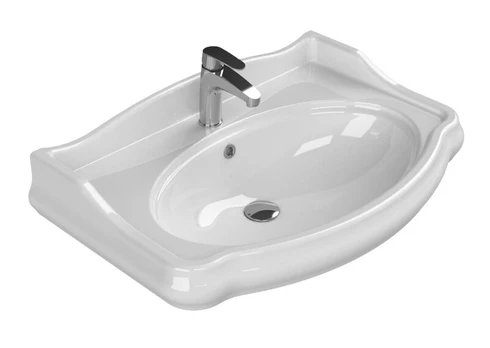 Sieninis praustuvas CeraStyle RETRO 1837, 80x54 cm, baltas