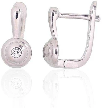 Sidabriniai auskarai ant cilindrinės spynos - 3 g. - 13 mm.