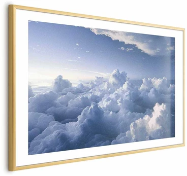 Artgeist Plakatas - Aerial Landscapes: Sunbeams Illuminating Puffy Cloud Formations
