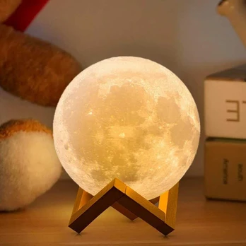 goapa Mėnulio 3D Nakties Lempa Moon