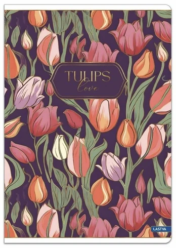 Sąsiuvinis A5 52lap. 80g TULIPS lang.