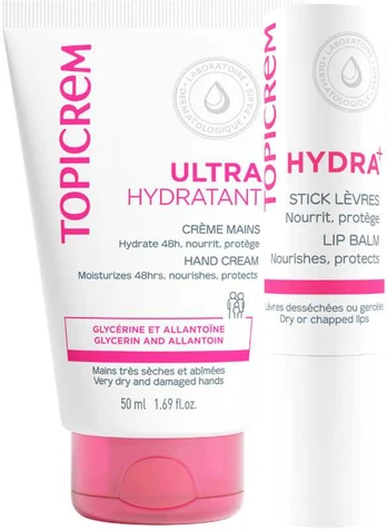Topicrem UH CREMA DE MANOS + BÁLSAMO DE LABIOS 2 u