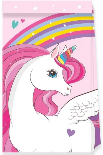 Ei Brandia Vakarėlio maišelio popierius Unicorn Rainbow 4 vnt