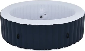 Phuket Blue Laser Rattan Inflatable Spa, 4-6-seater