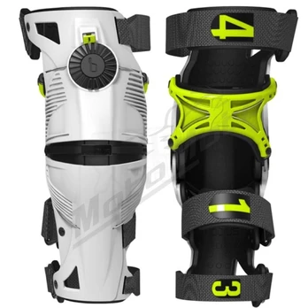 Mobius X8 kelių apsauga balta/geltona