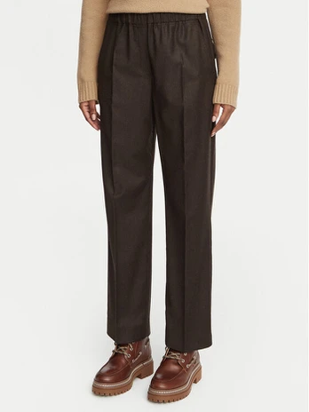 Weekend Max Mara Medžiaginės kelnės Hateley 2625136042 Ruda Regular Fit