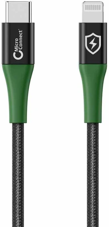 Kabelis USB MicroConnect Lightning - USB-C 1 m Juodas (Smart Charge MFI USB-C to)