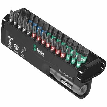Smūginių antgalių rinkinys Wera Bit-Check 30 Impaktor, 30 vnt, PH+PZ+TORX+HEX