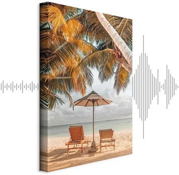 Artgeist Paveikslas - Palm Umbrella (1 Part) Vertical