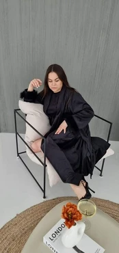 Chalatas su plunksnomis XL, XL