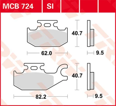 Stabdžių kaladėlės MCB724