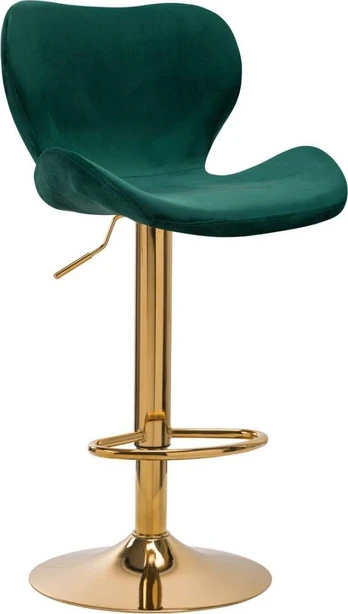 Baro kėdė BRAVISIMUS VELVET GREEN GOLD