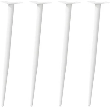 Kavos staliuko kojelės, 4 vnt., balta, 72-73cm, plienas