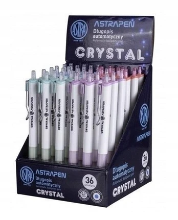 Astra Pen Crystal White rašiklis, 36 vnt. rinkinys