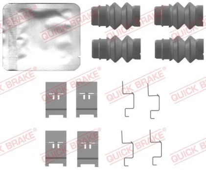 Priedų komplektas, diskinių stabdžių trinkelės QUICK BRAKE 109-0135