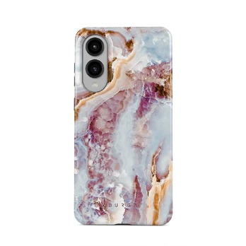 Frozen Leaves - Cute Marble Samsung Galaxy S25 Edge Case