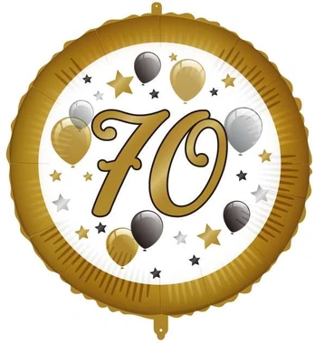 Folinis balionas „Su gimtadieniu“ 46 cm, 70 vnt.