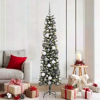 Kalėdų medis with Decorative String Lights Žalia 180 cm PVC