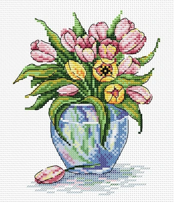 Soft Flowers SM-090 - Siuvinėjimo rinkinys