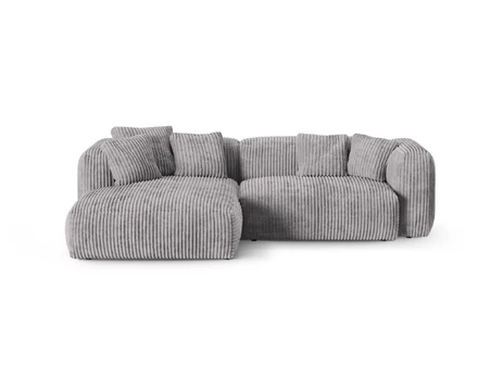Modular Left Corner Sofa, "Martina", 2 Seats, 280x176x75, Light Grey