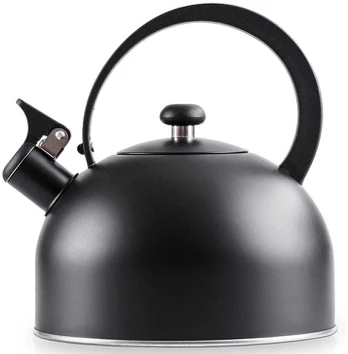 Švilpimo virdulys, plieno, juodas, 3 l