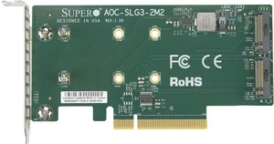 SERVERIO ACC NVME AOC KORTELĖ / AOC-SLG3-2M2-O SUPERMICRO kaina
