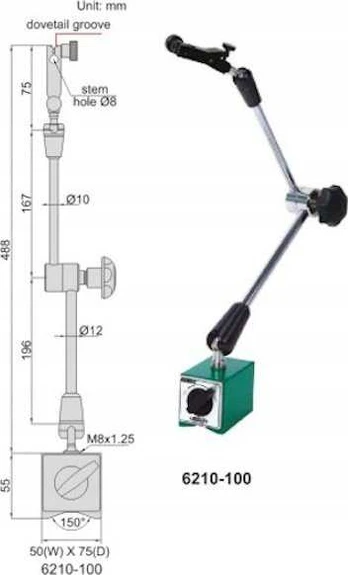 INSIZE MAGNET BASE L = 500