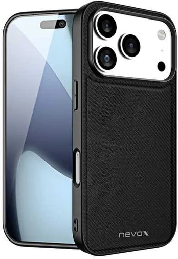 Dėklas Nevox StyleShell NYLO - iPhone 17/18 Pro, juodas