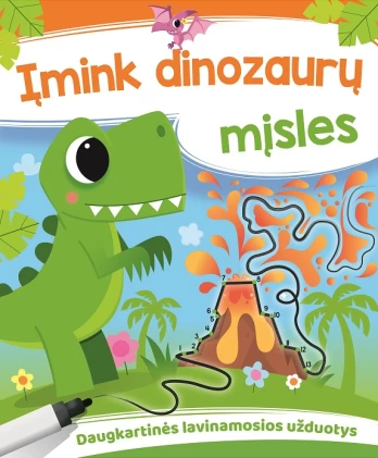 KNYGA Įmink dinozaurų mįsles