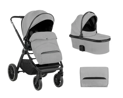 Universalus vežimėlis KikkaBoo Tiffany Adjustable 2in1, Light Grey
