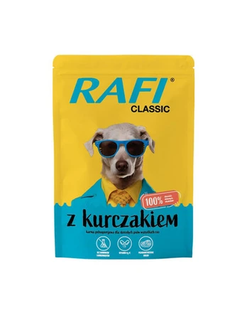 RAFI Classic vištienos drėgnas ėdalas šunims 400g