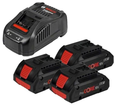 Akumuliatorių ir įkroviklio komplektas BOSCH GBA ProCORE 18V 3x4,0Ah