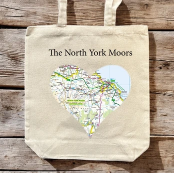 OS Map Premium Canvas Tote Bag - North York Moors National Park