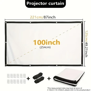Projekcijos ekranas, 100x60 col., 1 vnt.