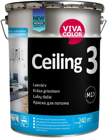 Vivacolor Griestu krāsa ceiling 3 20l balta