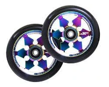 JP Ninja 6-Spoke Stunt Scooter Wheel Black-Neo Chrome
