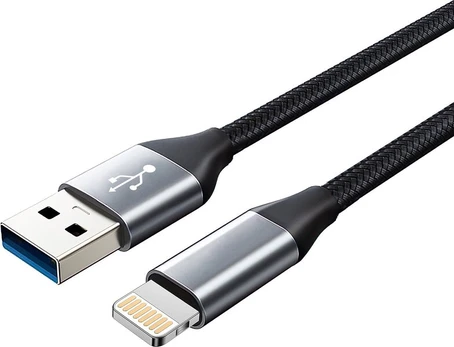 USB - Lightning 2.0 stiprus 2 m ilgas pintas kabelis Montis