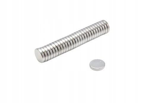 Neodiminis magnetas 10x2 mm N38, 50 vnt.